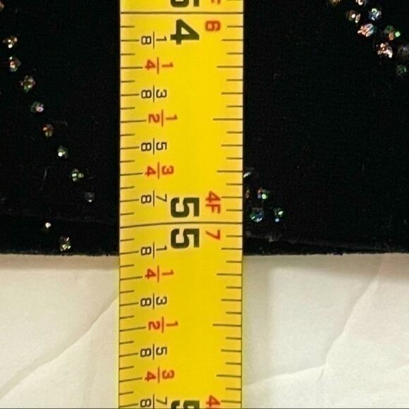 Dawn Joy Vintage Velvet Maxi Dress With Multi Colored Metallic Dots Size 13 Jr - Picture 10 of 10